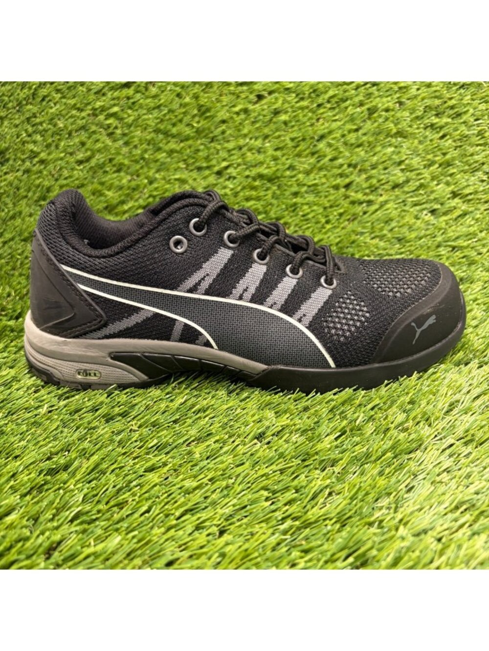 Puma Celerity Knit Low Womens Size 7 Black Slip Oil Steel Toe Safety Work Shoes